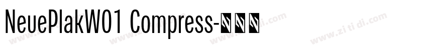 NeuePlakW01 Compress字体转换 NeuePlakW01 Compress字体转换